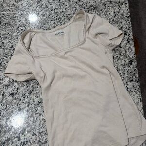 Old Navy Beige Short Sleeve Top